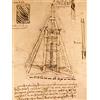 1art1 Leonardo da Vinci Poster Stampa Artistica su Tela Disegno di Una Trivella Verticale, 1487-1490 Quadro da Parete sulla Barella | Murale XXL | Immagine 80x60 cm