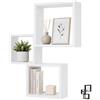 VIRSUS Set 3 Mensole da Parete Quadrate 5122, Misure 30x30cm - 27x27cm - 24x24cm, Spessore 11,7cm, Cubi Sospesi in Legno MDF, Ripiani Decorativi da Arredo (Bianco)