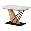 Vicco tavolo da pranzo allungabile Fenaro, Bianco/Rovere dorato, 120-160 x 80 cm 2 parti, estendibile fino a 160 cm con prolunga integrata