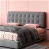 ZCXRYFL Cuscino Per Testiera di lusso Per Letto Matrimoniale Singolo, Fodera Per Testiera Imbottita In Velluto Olandese, Cuscino Per Supporto Lettura, Fodera Lavabile(With headboard - 160x60x10cm,Dark gray)