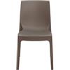 BOHEME Sedia Rome marrone moka resistente per interni ed esterni (conf. 6 pz)