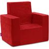 Badum - Poltrona per Bambini da 2 Anni - Poltrona per Bambini - Stabile, Comoda, in Schiuma, con Maniglia - Rivestimento Sfoderabile - Regalo di Compleanno per Bambina, Bambino - Rosso