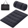 LIFEZEAL Futon Giapponese da Pavimento (nero, 10x140x200 cm)