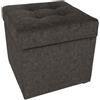 MG Design Pouf contenitore imbottito 45 x 45 cm Marrone - capacità ca. 50L, fino a 300 kg, superficie resistente e morbida, struttura solida, già montato e facile da pulire