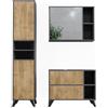Vicco Set di mobili da bagno Leano, Antracite/quercia di montagna, 80 cm