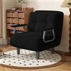 Fabulcozy - Poltrona letto convertibile a 1 posto - Ottimo comfort, rimovibile con cuscino, braccioli e piedi in metallo (nero)