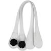 Generico Manici Borsa,Manici per Borse Uncinetto,Manici per Borse Lunghi Corti Sottili Manici in Pelle PU tracolle per O Bag Manici per Borse da Tenere a Mano per la Realizzazione (Bianco, 51CM)