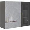 Vicco Mobile a specchio per il bagno Malte, Grigio, 60 x 50 cm