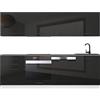 B BELINI GROUP Belini cucina 240 cm Alice, senza piano di lavoro, nero lucido