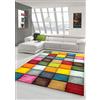Teppich-Traum Tappeto Moderno Tappeto Soggiorno Motivo a Quadri Multi Colori 120x170 cm