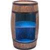 CREATIVE COOPER Cantinetta in legno con luci a LED - Mini Bar - Armadietto per bevande alcoliche - Barile - altezza 80 cm - Retro Decorativo - Scaffale per bar - Portaoggetti - Altezza 80 cm (wenge)