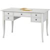 Mar.c.a. Design - Scrivania Arte Povera in Legno 130x65x78 cm 5 Cassetti - Scrittoio Vintage con Gambe a Sciabola Made in Italy
