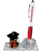 DLM Bomboniere DLM 34260 (Kit 12 Pezzi) PortaPenne Calamaio in Vetro e Cristallo con Penna per Laurea in Giurisprudenza Avvocato Cappello Pergamena Tocco in Resina bomboniera