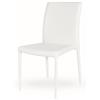 Mar.c.a. Design - Set Sedie Sala da Pranzo 4 Pezzi - Sedie Cucina in Metallo Rivestita in Ecopelle - Made in Italy - Schienale Rigido Imbottito - Bianco