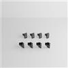 Generico 8 Supporti Compatibile con Ikea Blaliden per Vetrinetta Aggiuntiva Staffe per Ripiano Aggiuntivo (Nero)