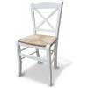 Mar.c.a. Design - Set 2 Sedie Classiche Schienale a Croce con Seduta in Paglia 89x46x43 cm - Sedia Legno Cucina e Soggiorno Made in Italy