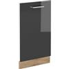 Vicco Pannello frontale R-Line, Antracite lucido, 45 cm senza piano di lavoro, per la libera combinazione all'interno di sistemi cucina modulari