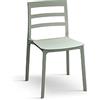 PAZZO DESIGN Sedia Luca, Set Da 4, Verde, Polipropilene, Cucina, Sala Da Pranzo, Giardino, Impilabili - id_1962