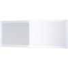 Vladon Specchio Lima, Specchio da Parete con Cornice Moderna, Bianco Lucido (139 x 55 cm)
