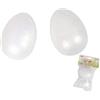 AURACASA 10 Uova di polistirolo Bianco per lavoretti, Uova di Pasqua, Uova finte, Decorazioni pasquali, Uova da Decorare per Bambini - Dimensioni 9x6 CM