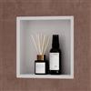 doporro Nicchia Doccia a Parete 30x30x8.3cm, Nicchia Bagno Doccia a Muro a Incasso in Acciaio Inox, Argento