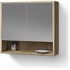 Livinity Specchio contenitore bagno ATERNO, Quercia vichinga, 70 x 65 cm con 2 porte