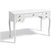 Mar.c.a. Design - Scrivania Arte Povera in Legno 78x50x95 cm 5 Cassetti - Scrittoio Vintage con Gambe a Sciabola Made in Italy