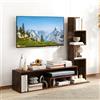 GianTex Mobile TV 2 ripiani L, 3 scomparti, 40 kg, 145 x 30 x 121 cm (marrone)