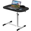 Wohenster Scrivania Regolabile in Altezza e ad Angolo, Tavolino da Letto per PC con Ruote, Scrivania Salvaspazio, 60x40cm Tavolo da Lavoro Mobile, Standing Desk per Ufficio Soggiorno Cameretta, Nero