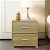 Da Valeria Comodino con 2 Cassetti (L.43 x P.40 x H.43,5) cm, colore rovere