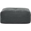 NuvlaGu Pouf modulare in tessuto di velluto grigio 92,5 × 75 × 44 cm, modulo di seduta divano senza montaggio, morbido imbottito, ergonomico, antiscivolo, versatile combinabile per soggiorno