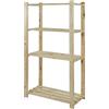 MODO24 - Scaffale in legno per cantina, magazzino, libri, cucina, serie B 17-24