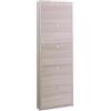 MONDO VIRO Scarpiera 5 ante moderna capiente Bea in legno cm 63x18 190h (Olmo Chiaro)