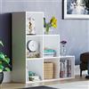 Vida Designs Durham - Libreria per scale, organizer per soggiorno (6 cubi, bianco)