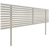 DHOME Testiera in Legno Riciclato DM con Gambe Stile Giapponese Letto Pallet Supporti inclusi (Finitura lino, 160cm)