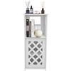 LANTUS Armadietti da bagno impermeabili, Mobile Bagno con ripiano aperto, armadietti da pavimento autoportanti,24 * 22 * 56cm - Bianco