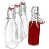 Bormioli Rocco Set di 4 bottiglie di vetro serie Swing con chiusura a leva, 0,25 litri