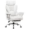 GTPLAYER Sedia Gaming Ergonomica Sedia da Gaming Reclinabile Sedia Ufficio con Poggiapiedi Sedia Gamer Schienale Regolabile per Lavoro e Gioco Bianco