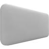 DHOME Testata Imbottita Liscia Arrotondata in Similpelle per Parete Acustica Testate Fonoassorbenti Testiera Letto Camera da Letto (Grigio Chiaro, 90cm)