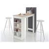 AVANTI TRENDSTORE - Cuba - Tavolo da bar in legno laminato con piastra disponibile in 2 colorazioni diverse. Dimensioni LAP 115x103x50 cm (Marrone)