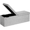 Casaria® Cassapanca Contenitore con Coperchio Pieghevole 115x40x40cm Pouf 131 L Scatola Portaoggetti Panca Box Salvaspazio Sedile Poggiapiedi