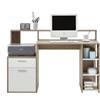 AVANTI TRENDSTORE - Boldino - Scrivania in legno laminato, disponibile in 2 diverse colorazioni. Dimensioni LAP 140x75x60 cm (quercia/bianco)