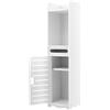 HHEMSTD Armadietto da bagno impermeabile, con ripiani aperti, indipendente, adatto per soggiorno, cucina e bagno, a tre strati, bianco, 80 x 20 x 20 cm