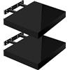 WOLTU Mensola da Muro, Set di 2, Scaffale Sospeso da Parete Libreria Piccola per Soggiorno Cameretta Porta CD DVD, Pannello MDF 30x22,9x3,8cm, Nero, RG9489sz-2