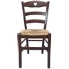 Sedam Srl Sedia Cuore, in Legno Massello, Vari Colori e Sedute disponibili, Alta Qualità (Noce, Paglia),ORDINE MINIMO 2 SEDIE