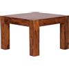 FineBuy Tavolino da caffè Legno Massello Sheesham 60 x 60 x 40 cm | Tavolino Salotto Naturale | Tavoli da Divano Design Moderno