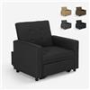 Produce Shop Poltrona Letto Singolo con braccioli Design Moderno salvaspazio Brooke - Nero