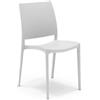 REDÒKASA Sedia in polipropilene MOON impilabile resistente ai raggi UV design moderno per sala da pranzo (Bianco, 1)