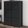 Mai & Mai Scarpiera Portascarpe 90x36x120cm,Antracite opaco | Porta Scarpe Armadio Scaffale Portascarpe 6 Ante + 12 Scomparti per Ingresso Soggiorno, Camera da Letto Schuhschrank02