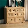 Vida Designs corona Merchant comò cassetti in legno di pino massiccio, finitura anticata cerata